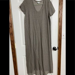 J. Jill asymmetrical slubknit maxi dresss